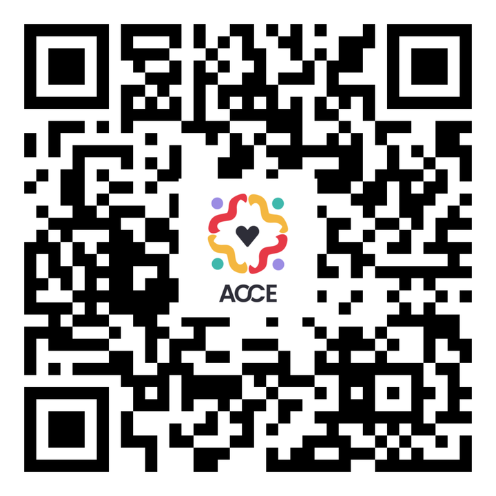 QR code that opens the ACCE CanadaHelps donation page